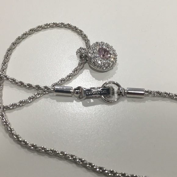 Swarovski Pink Stone and Clear Crystal Necklace - Picture 3 of 5